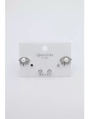 MiraLive Çoklu Set Küpe - Gümüş