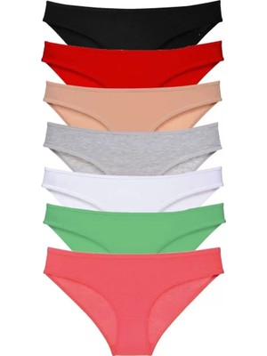 MiraLive 7 Adet Süper Eko Set Likralı Kadın Slip Külot Set 3