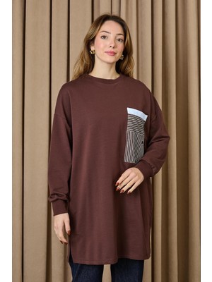 Puane Kadın Cep Detaylı Tunik- 10719TUN - Black
