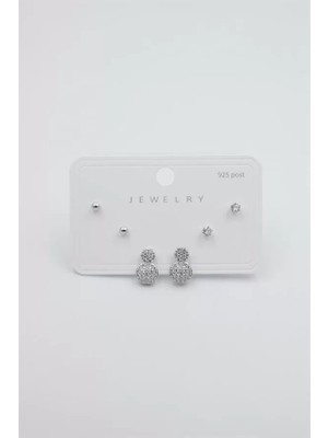 MiraLive Çoklu Set Küpe - Gümüş