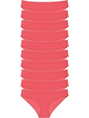 MiraLive 10 Adet Süper Eko Set Likralı Kadın Slip Külot Fuşya