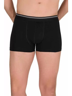 MiraLive Likralı Erkek Büyük Beden Boxer Şort Siyah 1097B