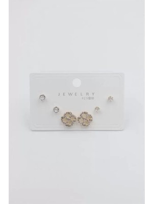 MiraLive Çoklu Set Küpe - Altın