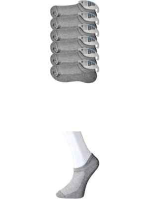 MiraLive Gri Erkek Görünmez Çorap 6 Çift
