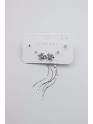 MiraLive Çoklu Set Küpe - Gümüş