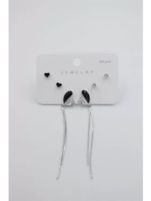 MiraLive Çoklu Set Küpe - Gümüş