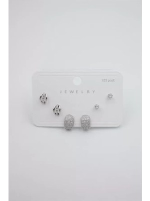 MiraLive Çoklu Set Küpe - Gümüş