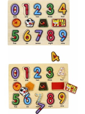 Kentex Mey Ithalat® 130444 Ahşap Raptiyeli Puzzle Saat