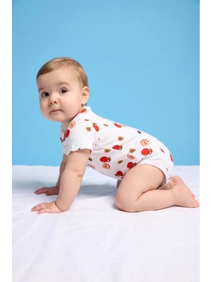 %100 Pamuk Reglan Kol Çıtçıtlı Bebek Body