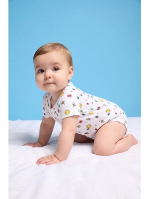 Kidyra %100 Pamuklu Reglan Kol Çıtçıtlı Bebek Body