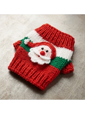 Lady Fify Tavşan ve Ginepig Için Noel Baba Motifli Yılbaşı / Noel Kazağı