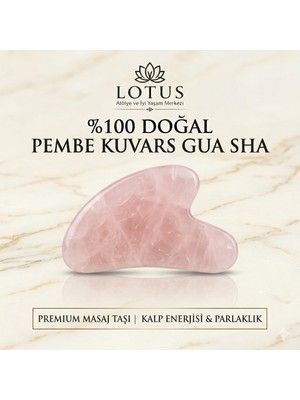 Lotus Atölye ve İyi Yaşam Merkezi 💎 Premium Doğal Taş Gua Sha Masaj Taşı – Brezilya - Ametist, Aventurin & Pembe Kuvars