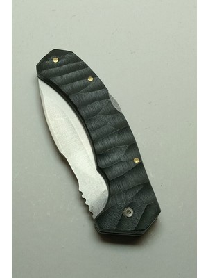 Depo Trend Depotrend Dremel Işlemeli Ceviz Kabzalı Outdoor Çakı - 4034 Paslanmaz Çelik