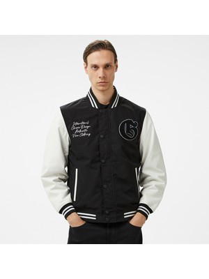 Guess Versity Bomber Poly Twill 215 Erkek Siyah Ceket