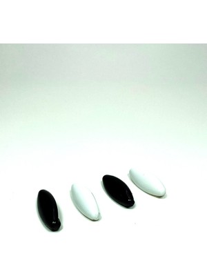 Asil Acar Home 4 Adet Plastik Çengelli Eşarp ve Şal Iğnesi Siyah Beyaz 4 cm