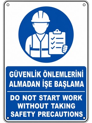 Ti Play Güvenlik Önlemlerini Almadan Işe Başlama 50X70CM Pvc Isg Levha