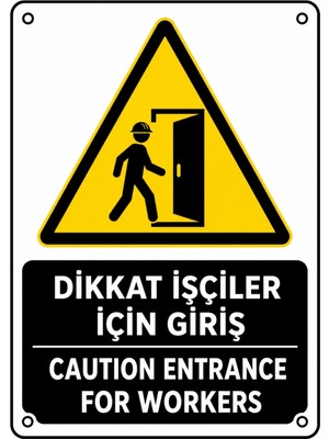 Ti Play Dikkat Işçiler Için Giriş 50X70CM Pvc Isg Levha