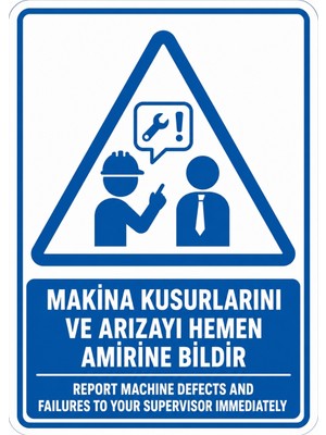 Ti Play Makine Kusurlarını ve Arızayı Hemen Amireine Bildir 50X70CM Pvc Isg Levha
