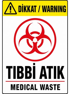 Ti Play Dikkat Tıbbi Atık 50X70CM Pvc Isg Levha