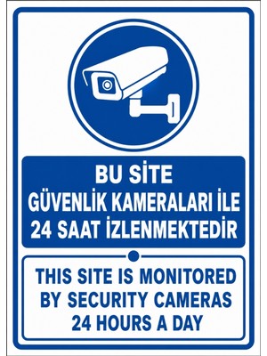 Ti Play Bu Site Güvenlik Kameraları Ile 24 Saat Izlenmektedir 50X70CM Pvc Isg Levha