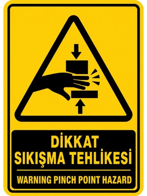 Ti Play Dikkat Sıkışma Tehlikesi 50X70CM Pvc Isg Levha