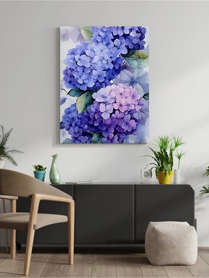 Visdora Dekoratif Ortanca Canvas Tablo Ev Ofis Mutfak Dekorasyonu Kanvas Duvar Tablo