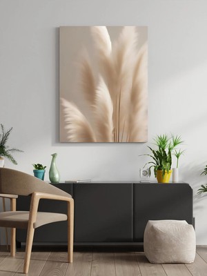 Visdora Dekoratif Pampas Canvas Tablo Ev Ofis Mutfak Dekorasyonu Kanvas Duvar Tablo