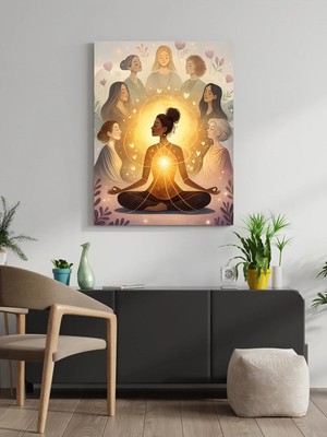 Visdora Meditasyon Model Canvas Tablo Ev Ofis Mutfak Dekorasyonu Kanvas Duvar Tablo