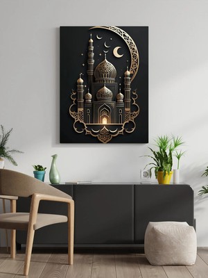 Visdora Islami Camii Konseptli Canvas Tablo Ev Ofis Mutfak Dekorasyonu Kanvas Duvar Tablo