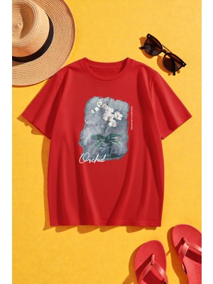 Empressco Unisex Orchid Baskılı Oversize Tshirt - Fiyatı, Yorumları