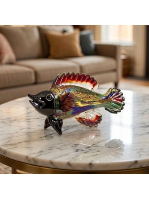 Rakun Home El Yapımı Murano Cam Balık Objesi | Üfleme Cam Tekniği