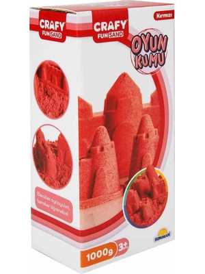 Crafy Fun Dough Kinetik Kum 1000 G Kırmızı