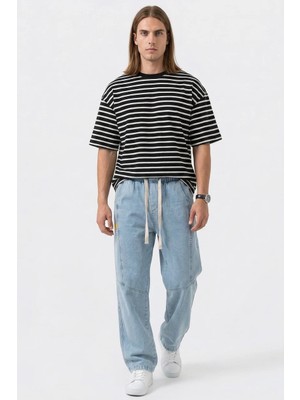 Erkek Rahat Kesim Denim Mavi Pantolon