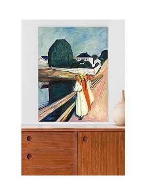 Nacario Postermanya (PSTER20191) The Girls On The Bridge - Edvard Munch Sanatsal Poster 30 x 40