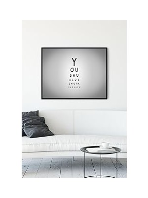 Nacario Postermanya (PSTER12449) Çalışmalısın Girişimcilik Çerçeveli Tablo (30 x 40CM)
