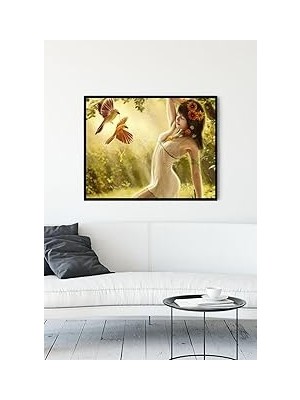 Nacario Postermanya (PSTER11674) Kız Sanatsal Çerçeveli Tablo 2 (50X70CM)