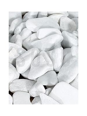 Nacario Sosc Natural Beyaz Dolomit Dekoratif Çakıl Taşı, Iç ve Dış Mekan Peyzaj Için, 2-4 C