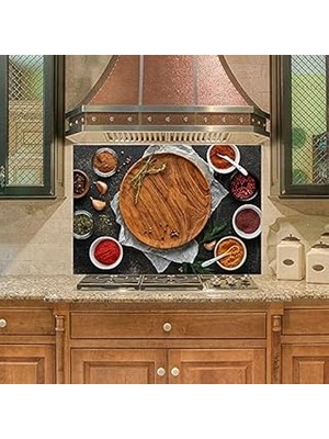 Nacario Mutfak Duvar Tezgah Arası Ocak Arkası Sticker Kaplama Hint Baharatlar