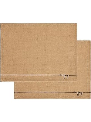 Nacario Ocean Home Textile 2'li Enjoy Jüt Amerikan Servis 45 x 35 cm