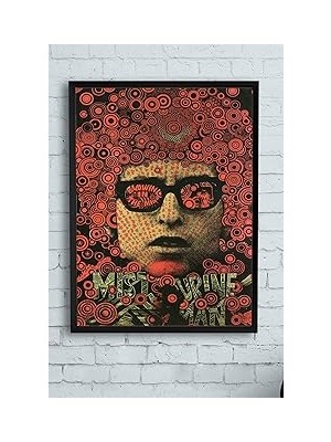 Nacario Postermanya (PSTER10271) Bob Dylan Art Sanatsal Çerçeveli Tablo (30 x 40CM)