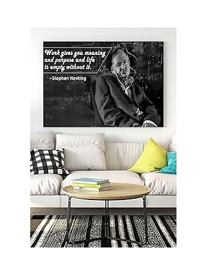 Nacario Postermanya (PSTER17380) Stephen Hawking Motivasyon Kanvas Tablo 30 x 40