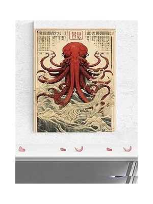 Nacario Postermanya (PSTER2181) Ahtapot Gücü Hayvan Poster - Afiş - Dekoratif Duvar Posteri 60 x