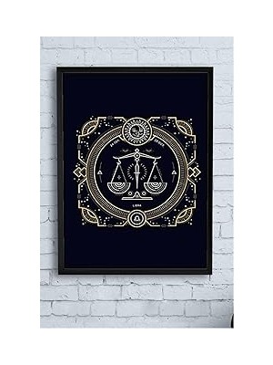 Nacario Postermanya (PSTER14512) Terazi Burcu Tasarım Çerçeveli Tablo 2 30 x 40