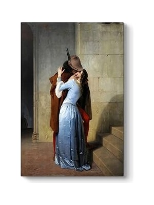 Nacario Tabloshop Francesco Hayez - Öpücük Kanvas Tablo 30 x 45