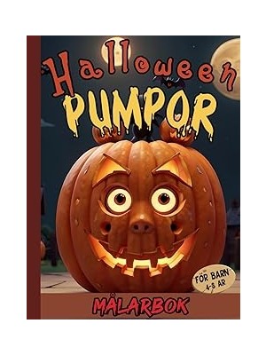 Nacario Independently Published Halloween Pumpor Målarbok För Barn 4-8 År: Coola Halloween-Motiv