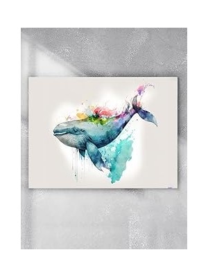 Nacario Postermanya (PSTER2076) Balina Renk Patlaması Hayvan Poster - Afiş - Dekoratif Duvar Poste