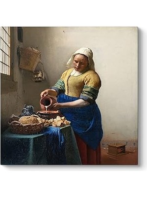 Nacario Johan Vermeer - Sütçü Kız Tablosu 80 x 80