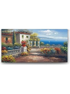 Nacario Deniz Manzarası ve Ev Tablosu - 160X80CM