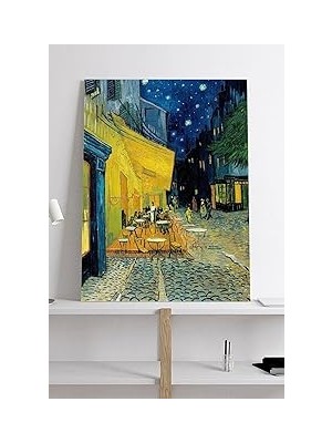 Nacario Postermanya (PSTER18919) Kafe Terasta Gece - Van Gogh Sanatsal Kanvas Tablo 50 x 70