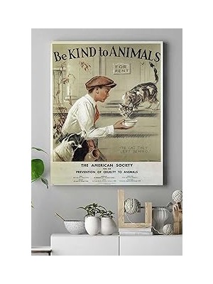 Nacario Postermanya (PSTER14958) Animals Vintage Kanvas Tablo 30 x 40
